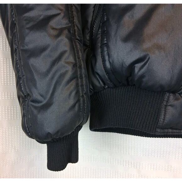 Turning Point Jacket Men's L Black Construction Zip Puffer Coat CATERPILLAR VTG - Picture 3 of 9